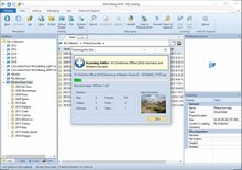 Catalogador y Organizador de los Archivos, Carpetas y Discos WinCatalog 2024 está escaneando un disco y creando miniaturas para imágenes