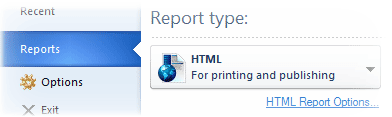 Generate HTML and CSV reports with WinCatalog