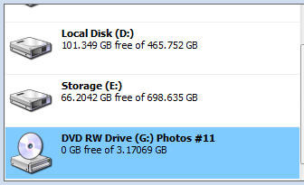 1. List of drives