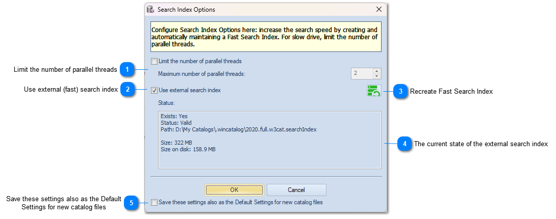 Search Index Options