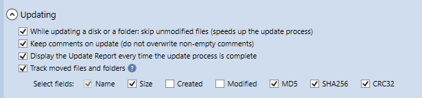 3. Updating section