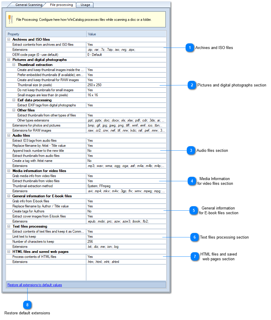 File Processing page