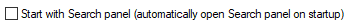 10. Start with Search panel