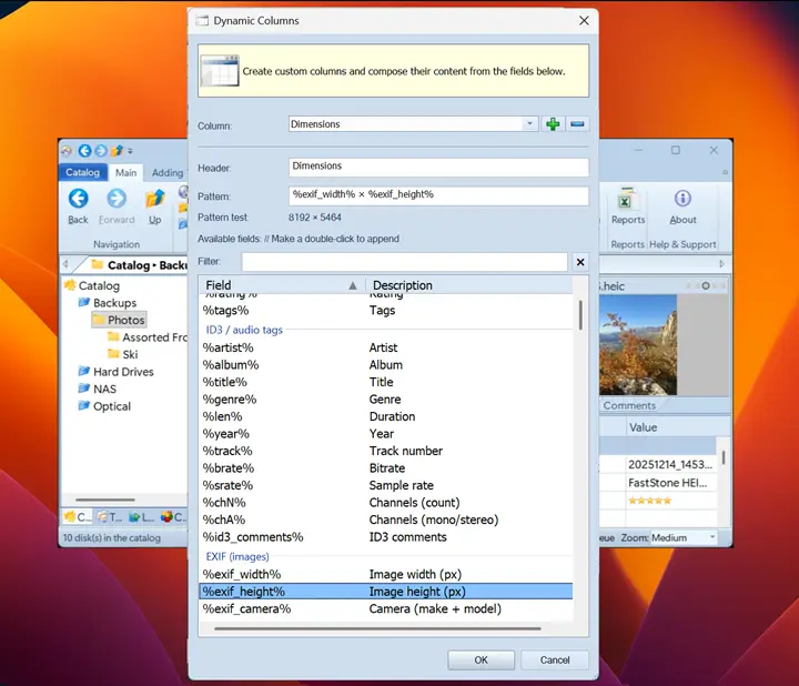 Dynamic Columns in WinCatalog 2026
