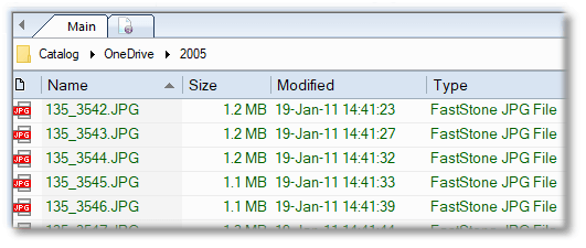 WinCatalog displays files-on-demand using Green color