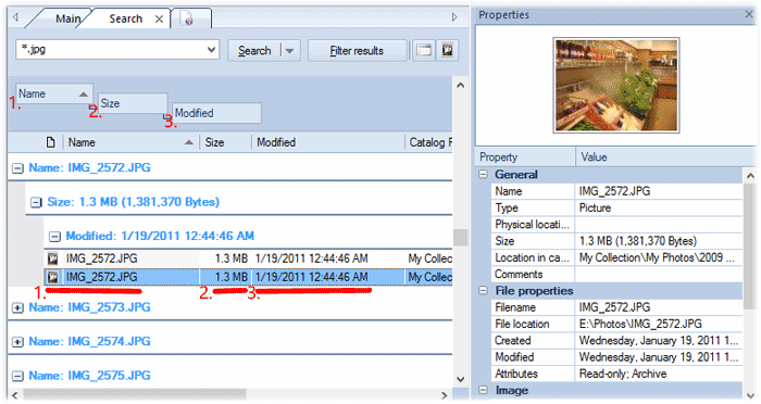 Finding duplicated files and folders in your catalog