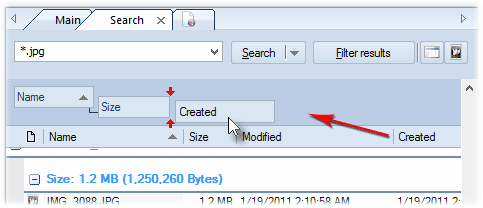 Add or remove grouping columns by using drag&drop
