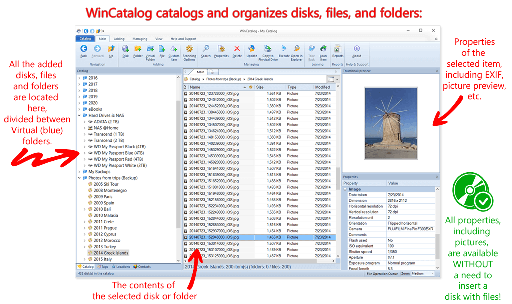 File Organizer Software For Windows Wincatalog