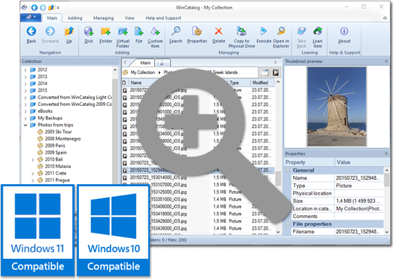 WinCatalog 2020 - File Organizer Software for Windows