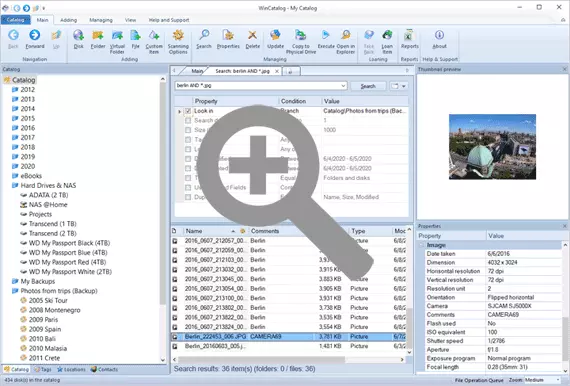WinCatalog 2024 DVD Catalog Software search results
