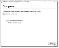 WhereIsIt to WinCatalog Converter Step 4
